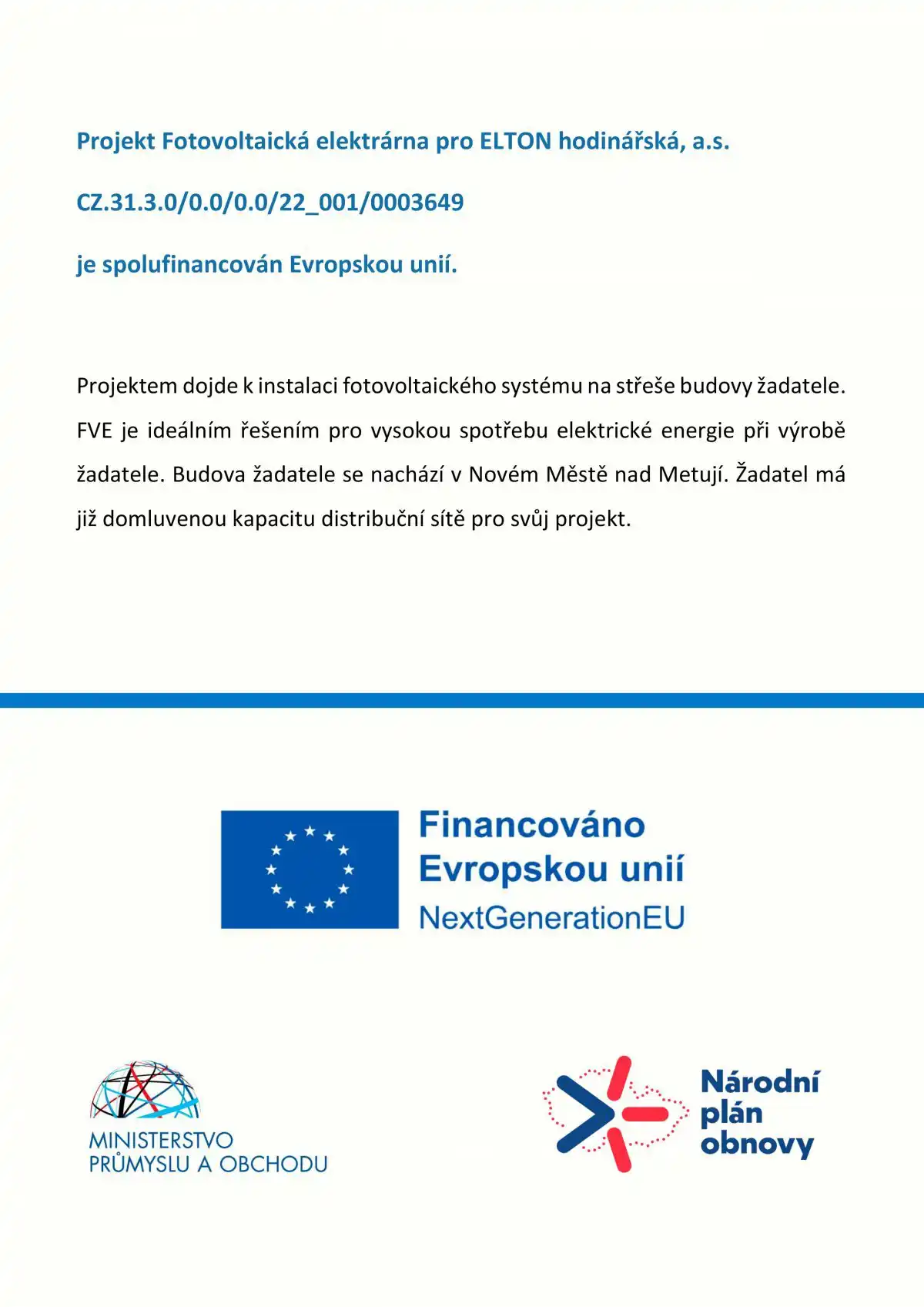 FOTOVOLTAICKÁ ELEKTRÁRNA