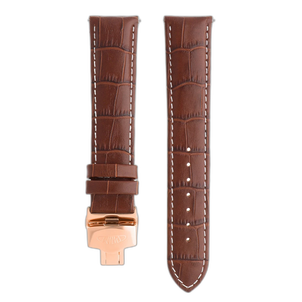 RB.13234 (22 mm - XL) - brązowy/różowo pozłacany
