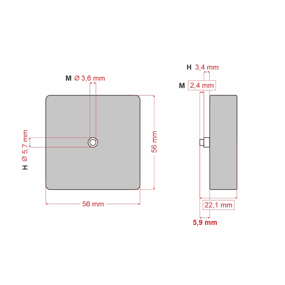 Wall clock movements 5168-S – 5.9 mm