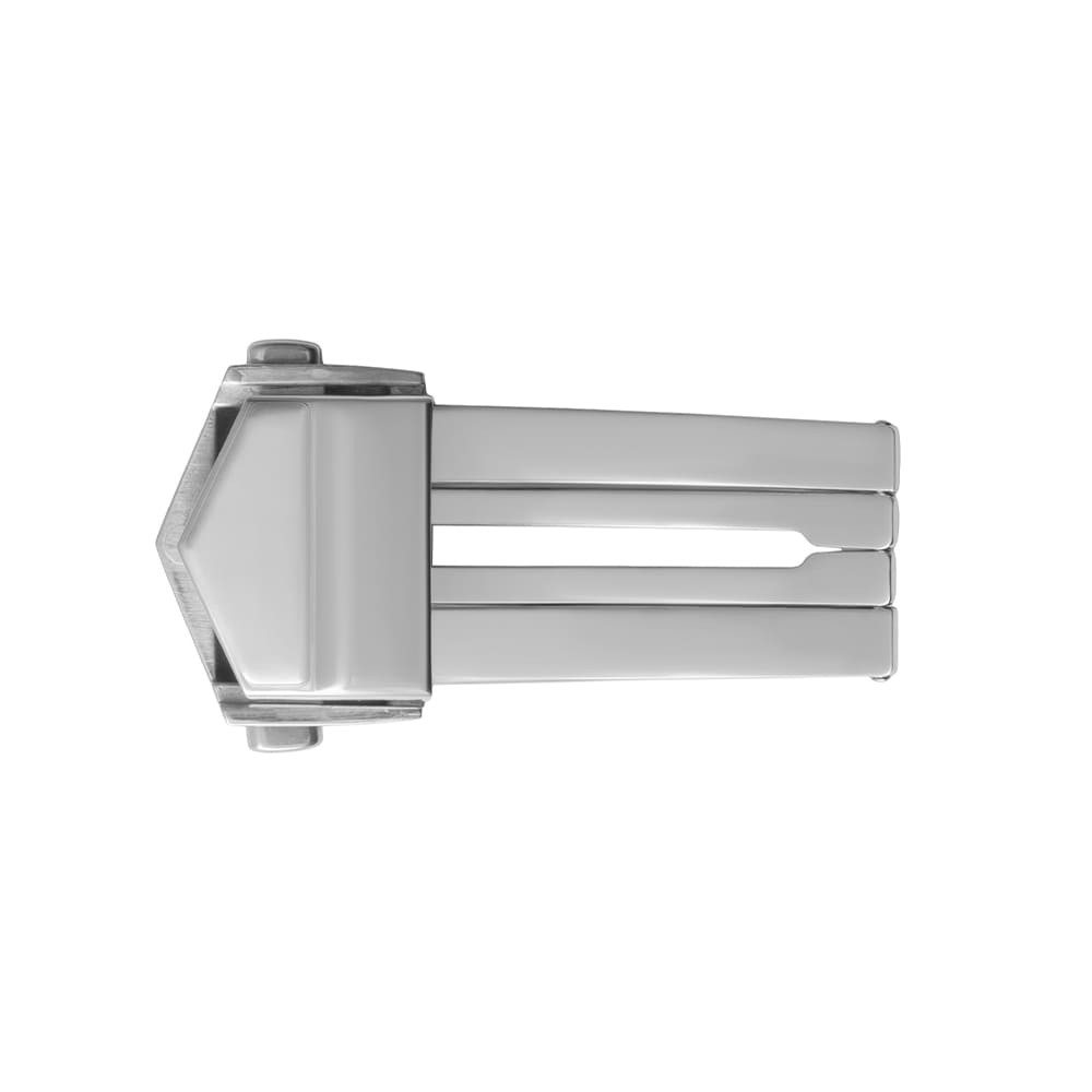 Faltschließe mit seitlicher Sicherung (18 mm) - silber